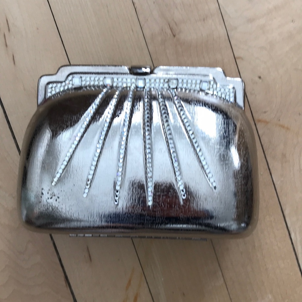 Silver/pewter vintage clutch